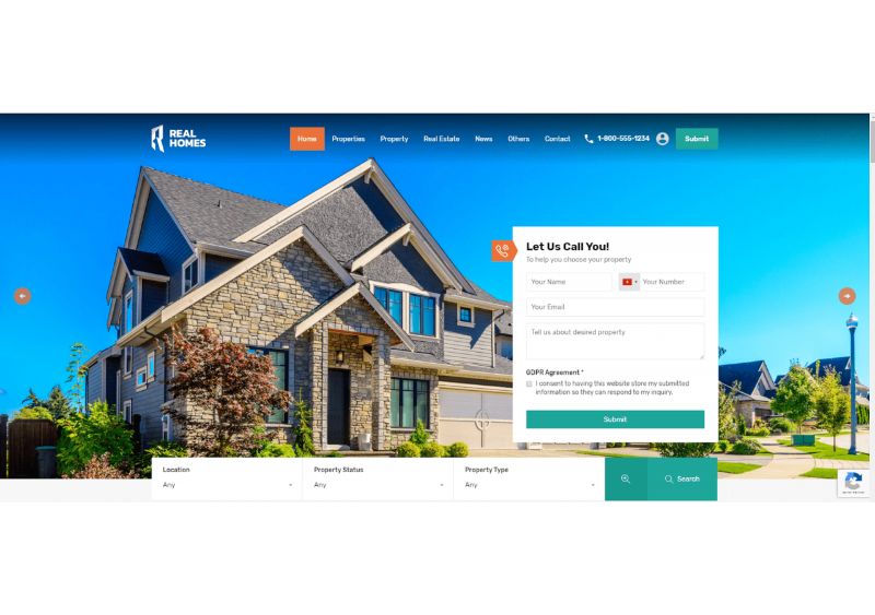 Giao diện website kinh doanh bất động sản đẹp