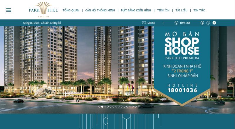 Giao diện website kinh doanh bất động sản đẹp