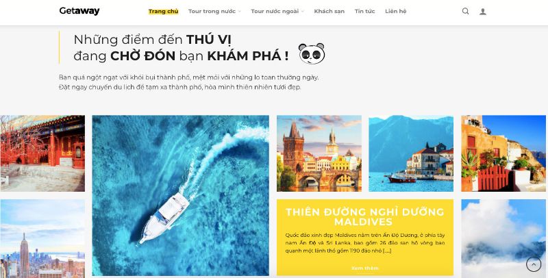 Thiết kế website du lịch